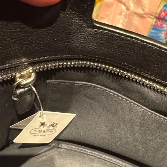 Coach Black Leather Clutch with Silver Hardware NWT! - Picture 4 of 6